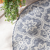 In- & Outdoor Teppich Rund - Rio Flower Blau - thumbnail 1