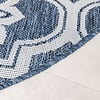 In- & Outdoor Teppich Rund - Rio Flower Dunkelblau - thumbnail 4