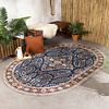 Vintage Gartenteppich Oval - Santo Flora Blau - thumbnail