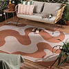 In- & Outdoor Teppich - Summer Swirl Terracotta - thumbnail