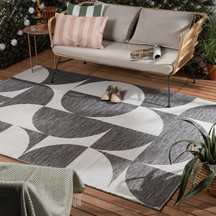 In- & Outdoor Teppich - Summer Shapes Grau
