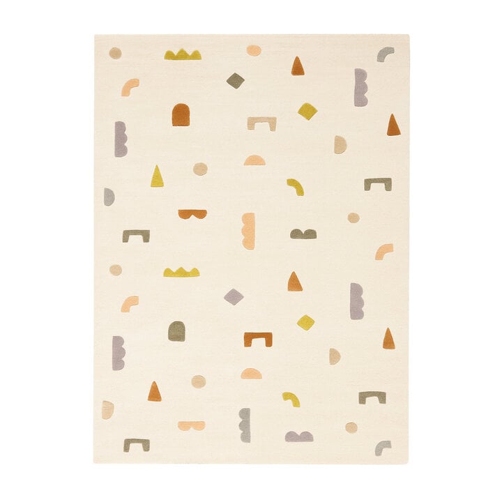 Teppich Kinderzimmer - Lux Geo Bunt Creme - 1