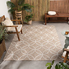 Geometrischer Outdoor Teppich - Faro Ripple Beige - thumbnail