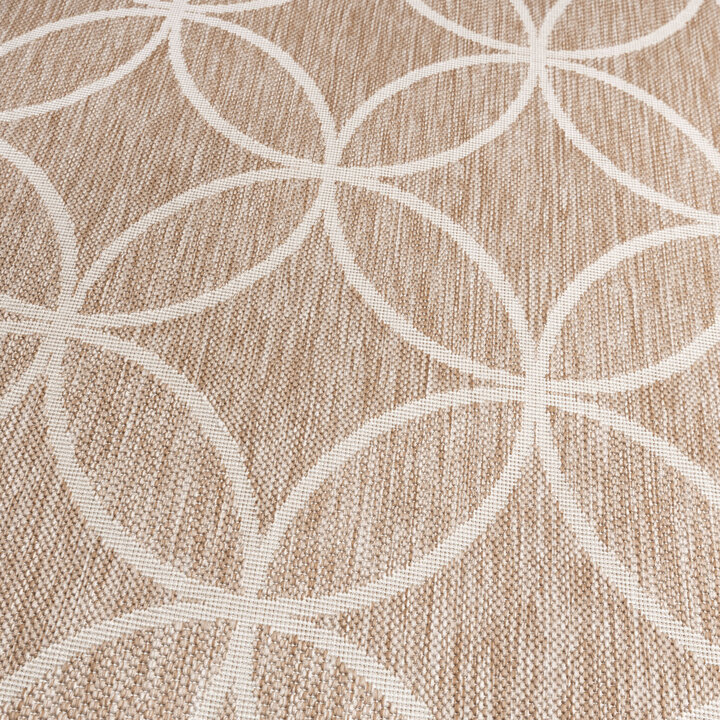 Geometrischer Outdoor Teppich - Faro Ripple Beige - 2
