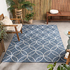 Geometrischer Outdoor Teppich - Faro Ripple Blau - thumbnail