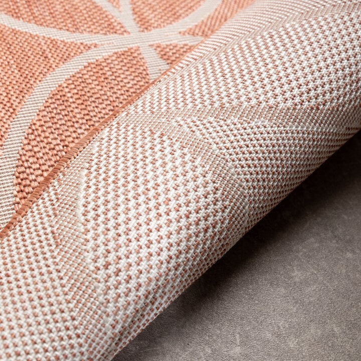 Geometrischer Outdoor Teppich - Faro Ripple Rosa - 5