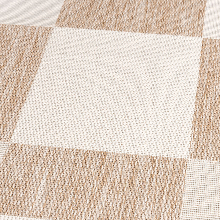 Geometrischer Outdoor Teppich - Faro Blocks Beige - 2