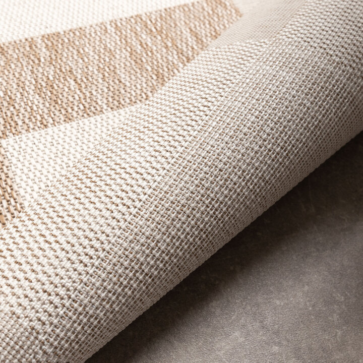 Geometrischer Outdoor Teppich - Faro Blocks Beige - 5