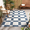 Geometrischer Outdoor Teppich - Faro Blocks Blau - thumbnail