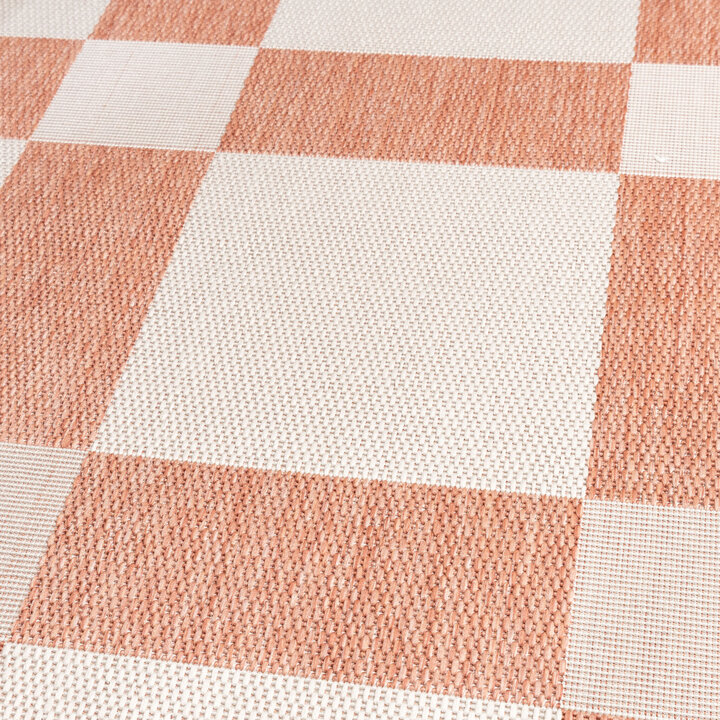 Geometrischer Outdoor Teppich - Faro Blocks Rosa - 2