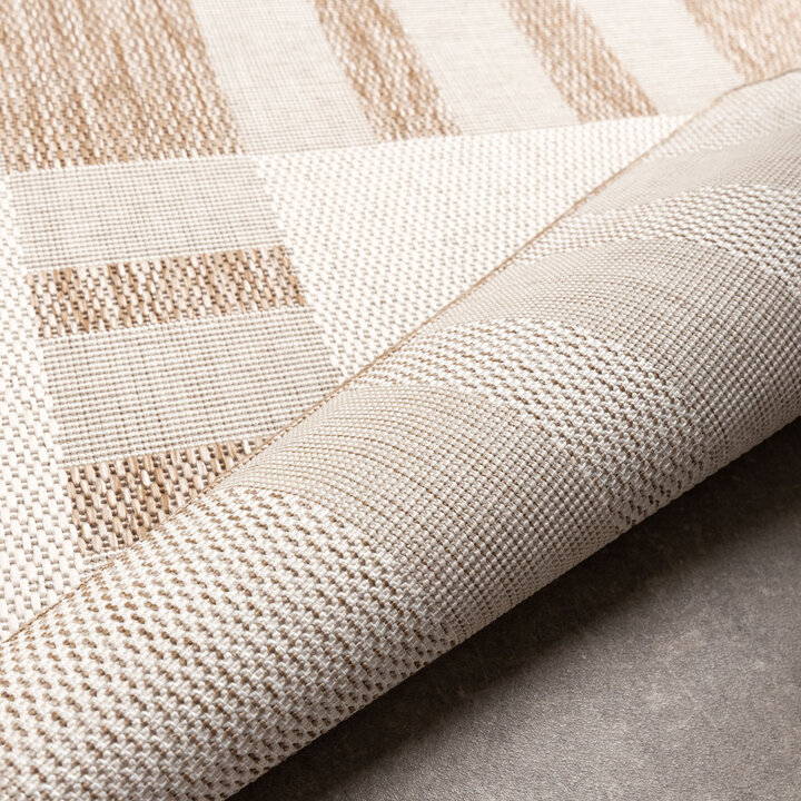 Geometrischer Outdoor Teppich - Faro Tiles Beige - 5