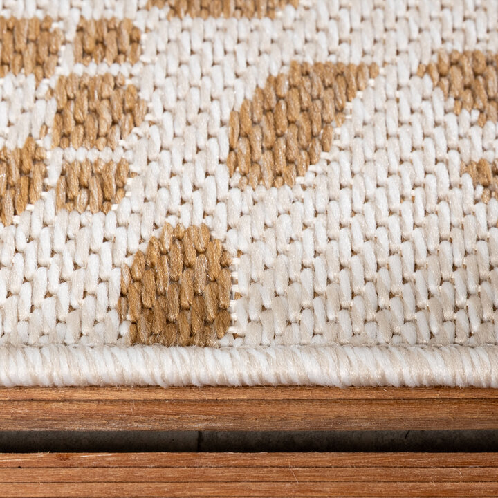 In- & Outdoor Jute Teppich - Como Floral Creme Beige - 5