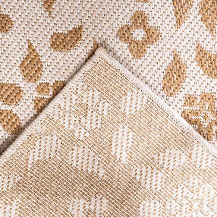 In- & Outdoor Jute Teppich - Como Floral Creme Beige - 6