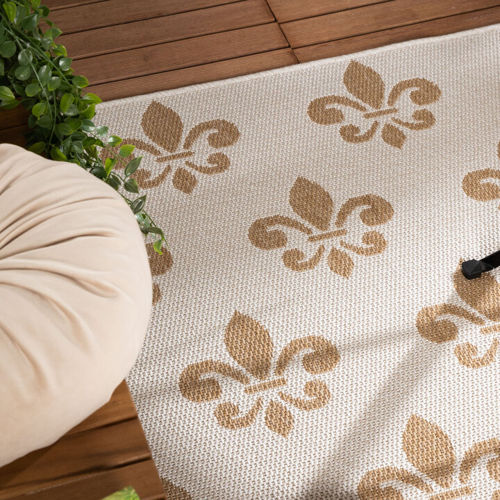 In- & Outdoor Jute Teppich - Como Royal Creme Beige - 2