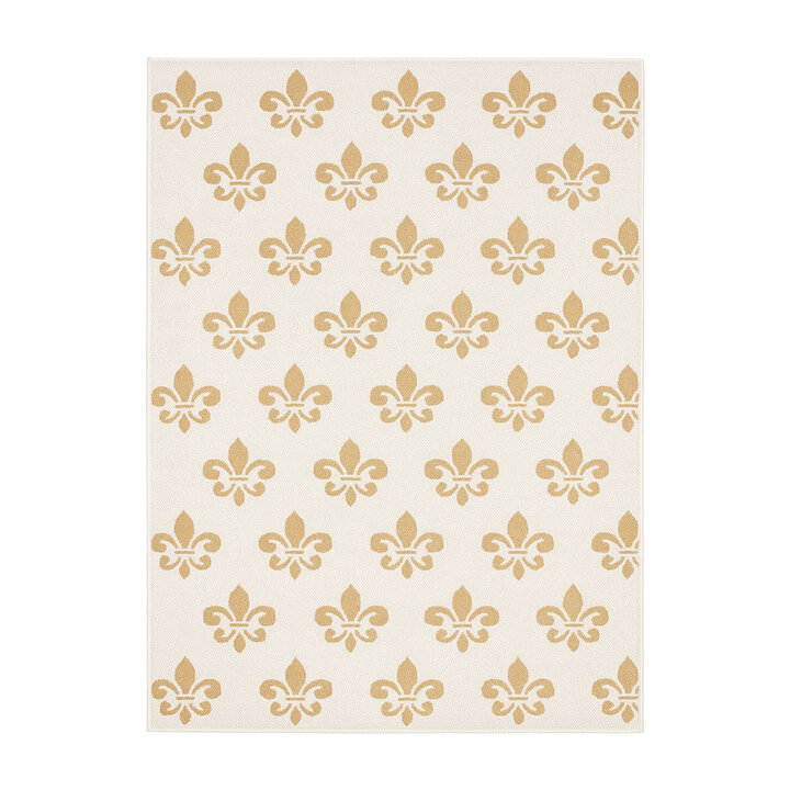 In- & Outdoor Jute Teppich - Como Royal Creme Beige - 1