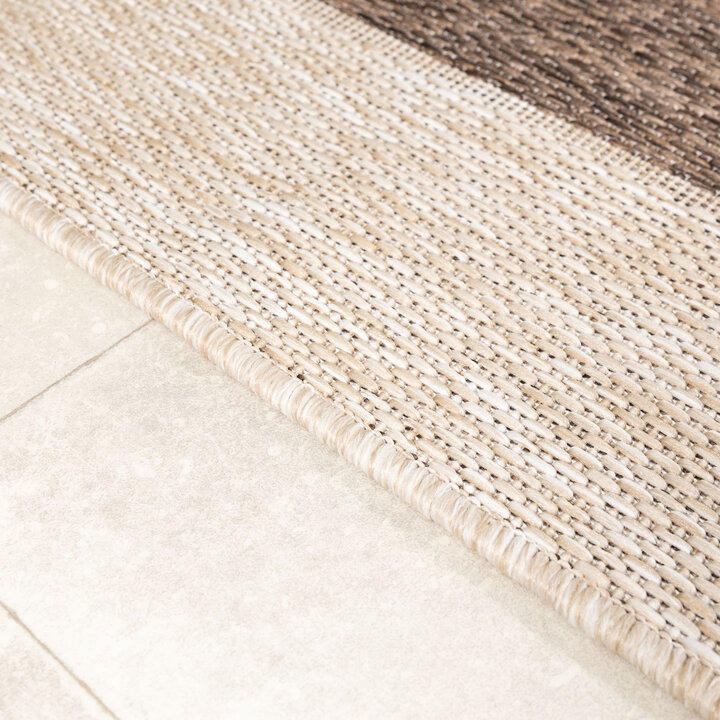 Garten Teppich - Nusa Border Braun Beige - 4