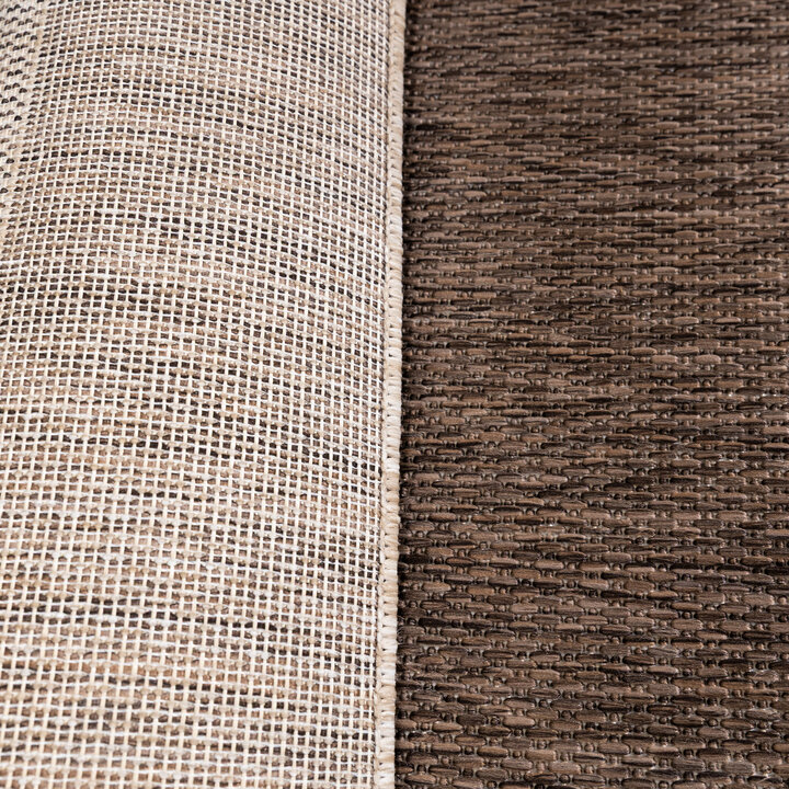 Garten Teppich - Nusa Border Braun Beige - 5