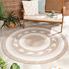 Garten Teppich Rund - Nusa Orbit Beige Creme - thumbnail