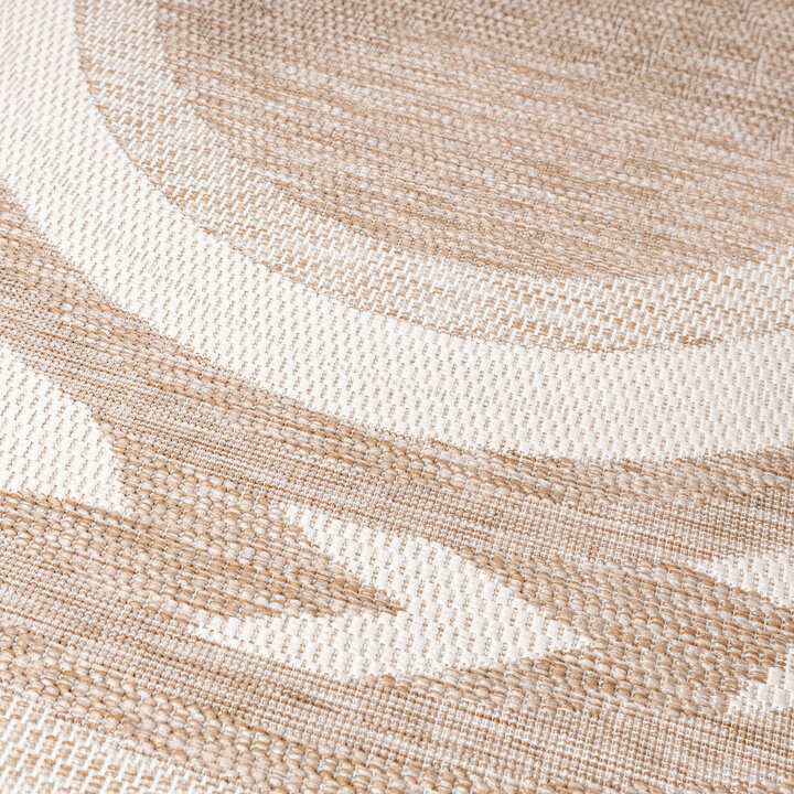 Garten Teppich Rund - Nusa Orbit Beige Creme - 2