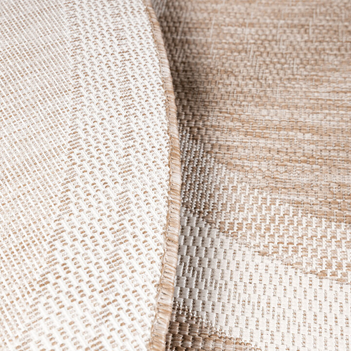 Garten Teppich Rund - Nusa Orbit Beige Creme - 5