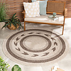 Garten Teppich Rund - Nusa Orbit Braun Creme - thumbnail