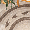 Garten Teppich Rund - Nusa Orbit Braun Creme - thumbnail 1