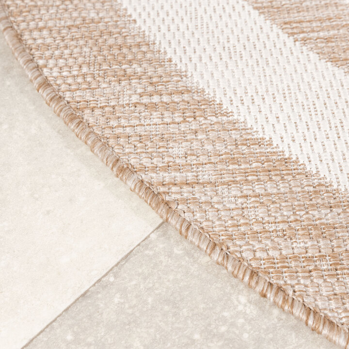 Garten Teppich Rund - Nusa Sun Beige Creme - 4