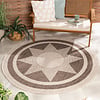 Garden Teppich Rund - Nusa Sun Braun Beige  - thumbnail
