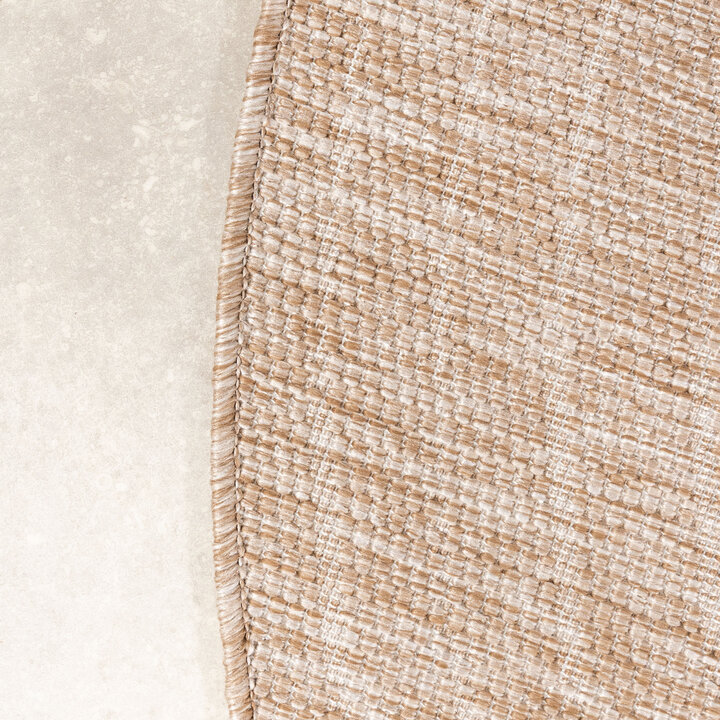 Garden Teppich Rund - Nusa Flower Beige Creme  - 3