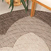 Garden Teppich Rund - Nusa Flower Braun Beige  - thumbnail 1