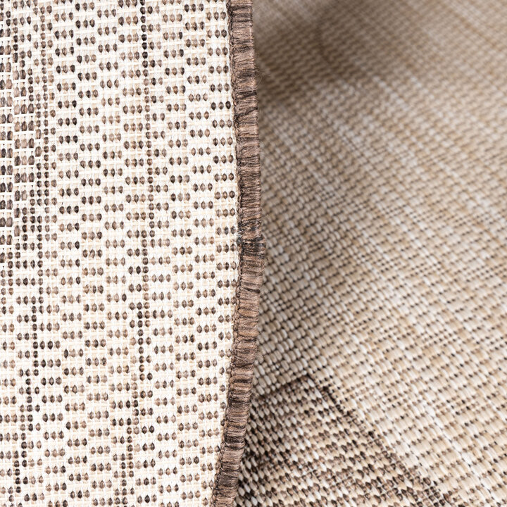 Garden Teppich Rund - Nusa Flower Braun Beige  - 5