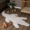Waschbarer Kinderteppich - Raf Croco Grau - thumbnail