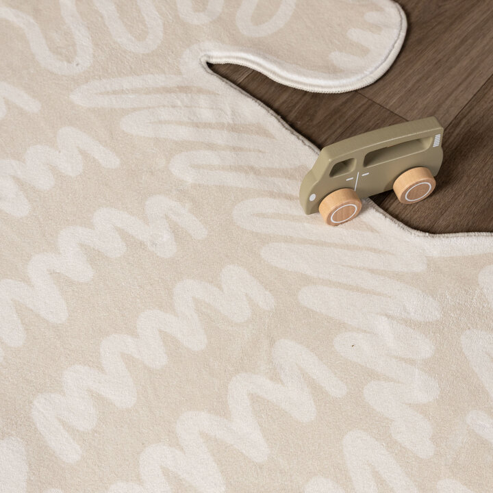 Waschbarer Kinderteppich - Raf Croco Creme - 2