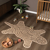 Waschbarer Kinderteppich - Raf Tiger Taupe - thumbnail