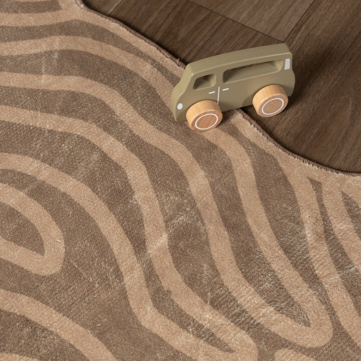 Waschbarer Kinderteppich - Raf Tiger Taupe - 2