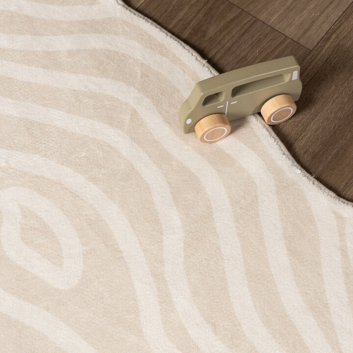 Waschbarer Kinderteppich - Raf Tiger Creme  - 2