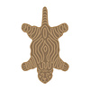 Waschbarer Kinderteppich - Raf Tiger Taupe - thumbnail 1
