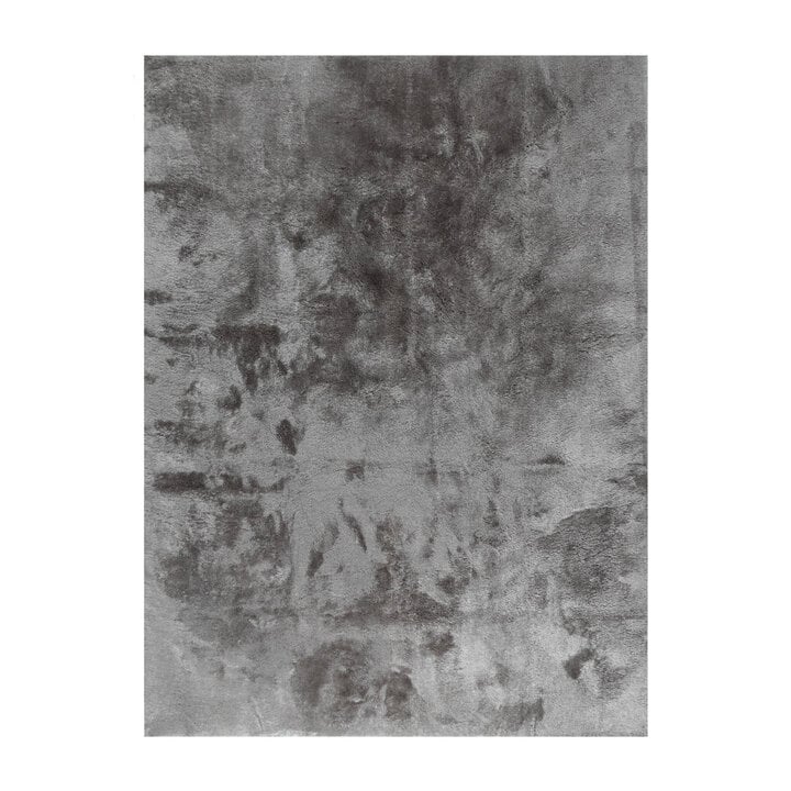 Waschbarer Flauschiger Teppich - Shimmer Grau - 1