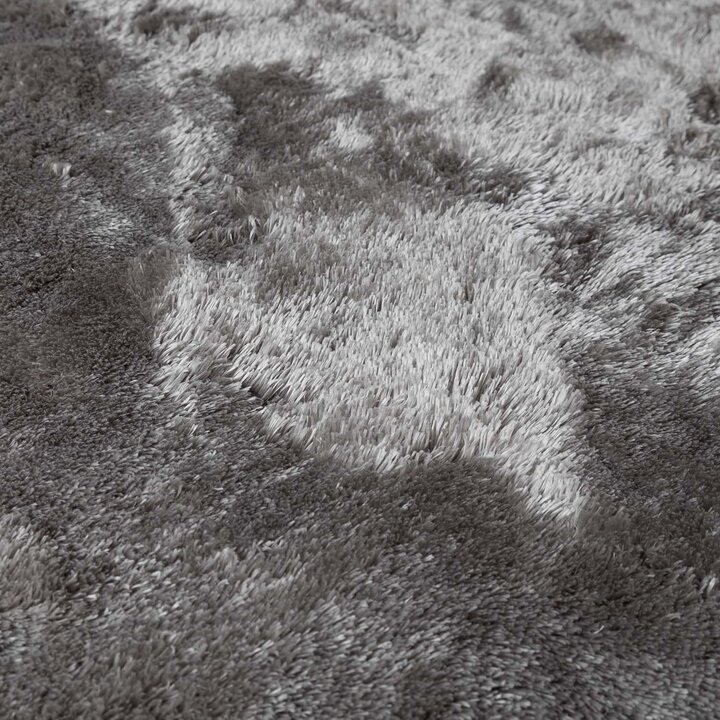 Waschbarer Flauschiger Teppich - Shimmer Grau - 3