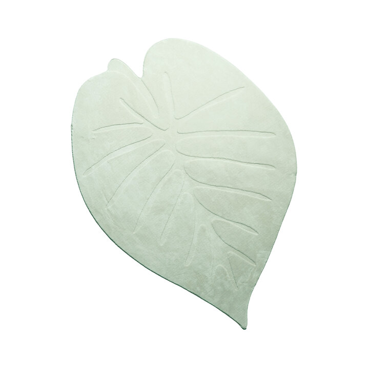 Kinderteppich Waschbar - Coco Blatt Grün - 1