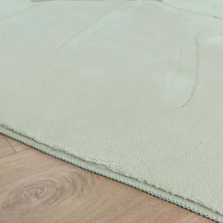 Kinderteppich Waschbar - Coco Blatt Grün - 5
