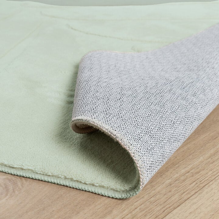 Kinderteppich Waschbar - Coco Blatt Grün - 6