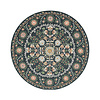 Teppich Vintage Rund - Bibi Medaillon Blau - thumbnail 1
