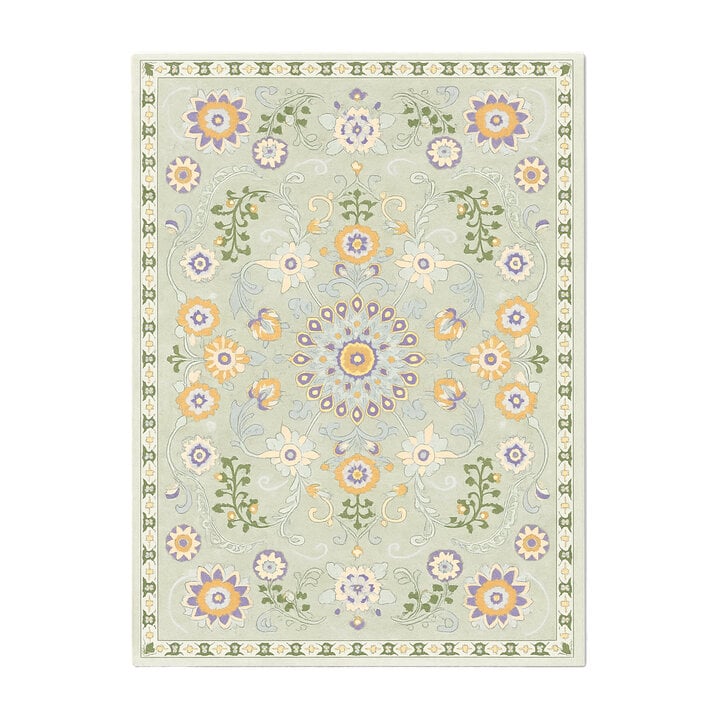 Teppich Vintage - Bibi Medaillon Grün Mint - 1