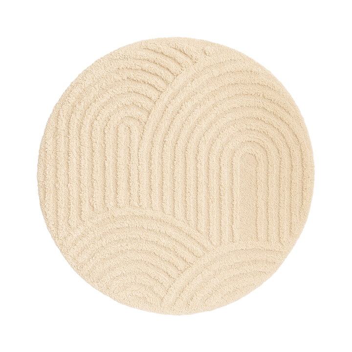 Teppich Skandinavisch Rund - Lova Arches Beige - 1