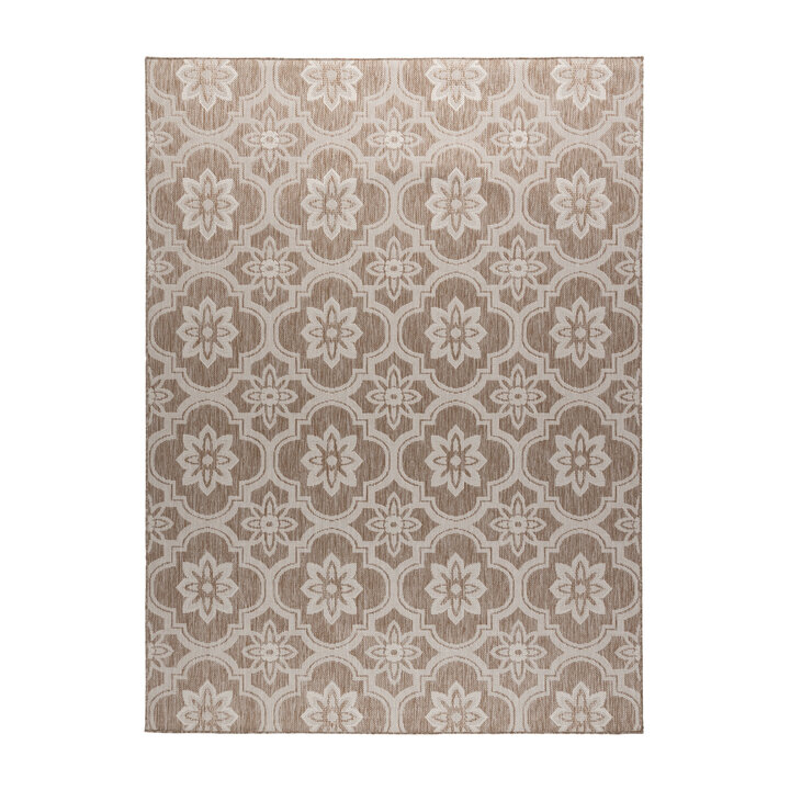 In- & Outdoor Teppich - Rio Flower Beige - 1