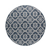 In- & Outdoor Teppich Rund - Rio Flower Dunkelblau - thumbnail 1