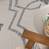 In- & Outdoor Teppich - Isla Medaillon Weiß Hellblau - thumbnail 2