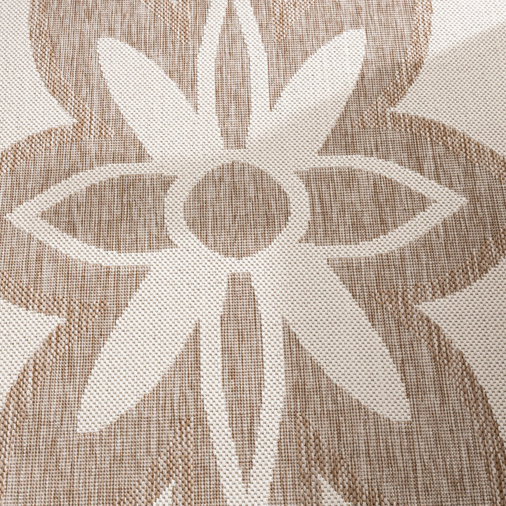 In- & Outdoor Teppich - Isla Medaillon Weiß Beige - 3