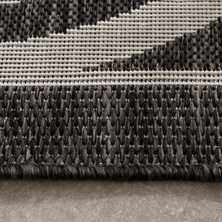 In- & Outdoor Teppich - Isla Medaillon Schwarz Weiß - 5